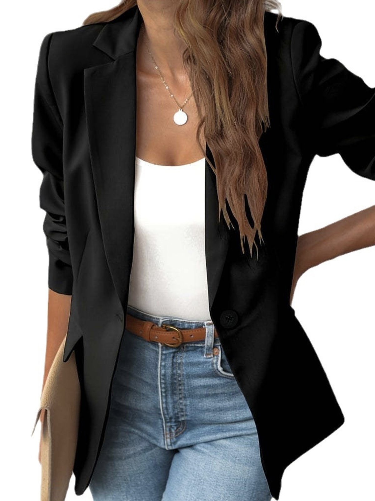 Casual Loose Plain Blazer