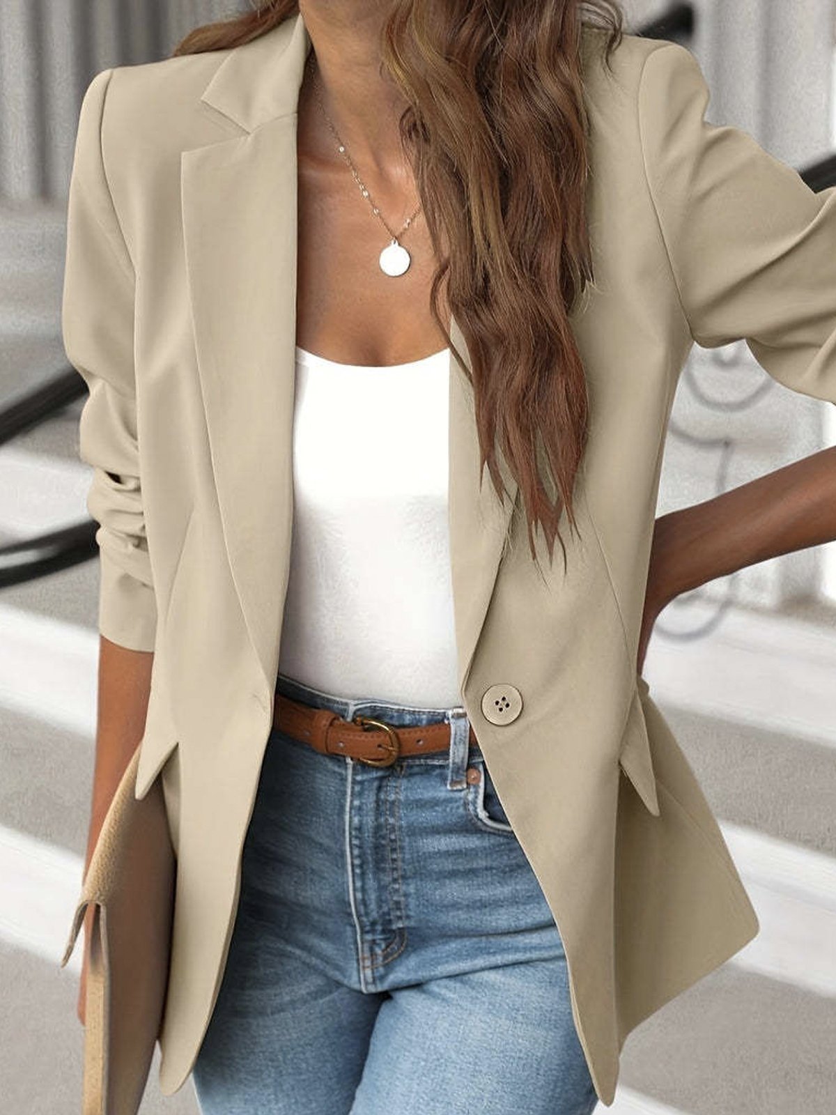 Casual Loose Plain Blazer