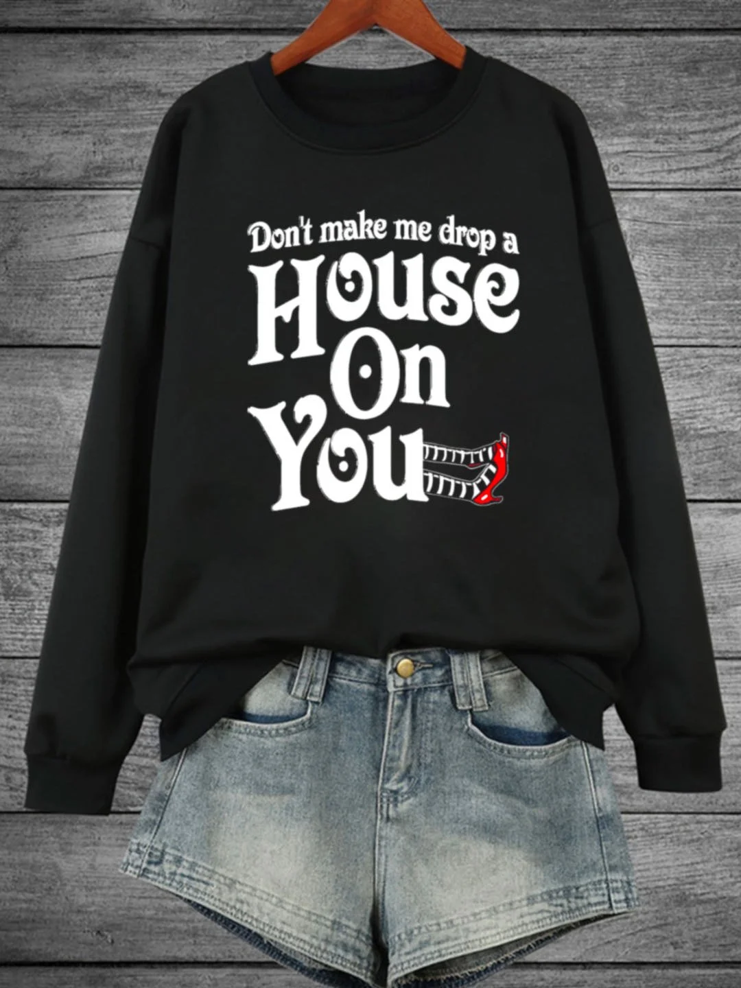 Women's Crew Neck Text Letters Casual Spring/Fall Long Sleeve Sweatshirt