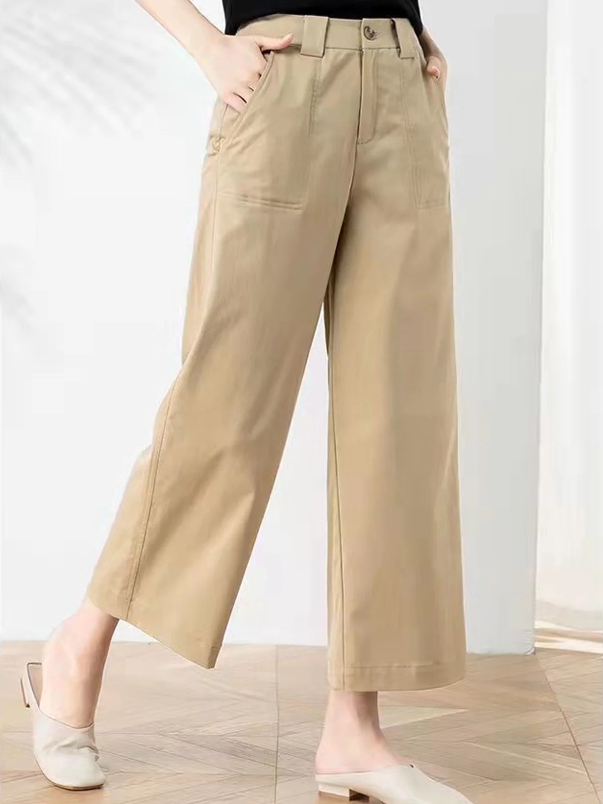 Women's Plain Long Pant Casual Spring/Fall Trousers