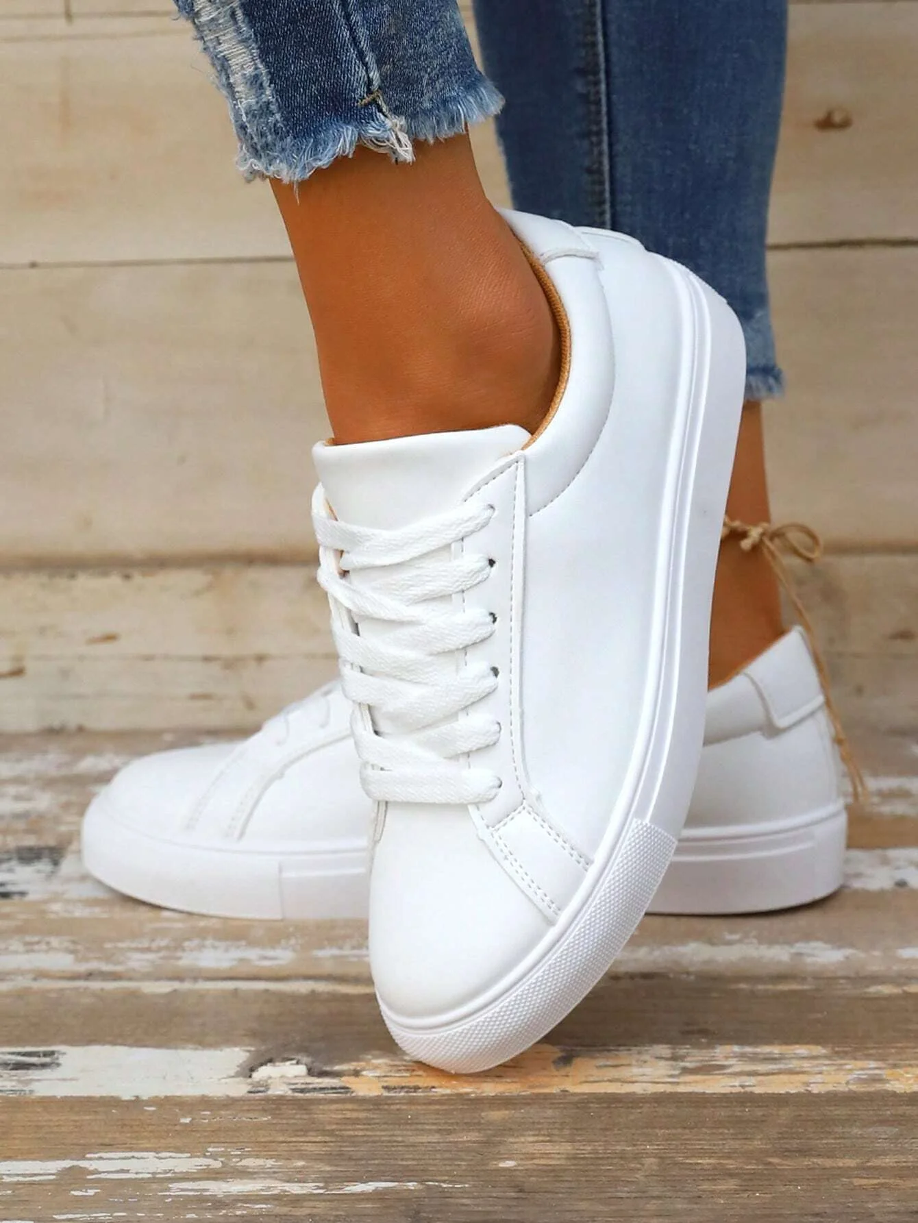 Casual Pu Plain All Season Skate Shoes