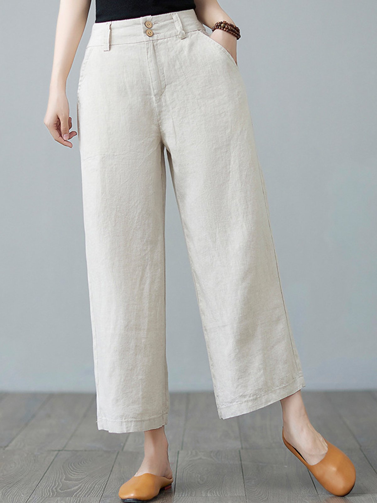 Women's Trousers Daily Going Out Casual Plain Spring/Fall Pants