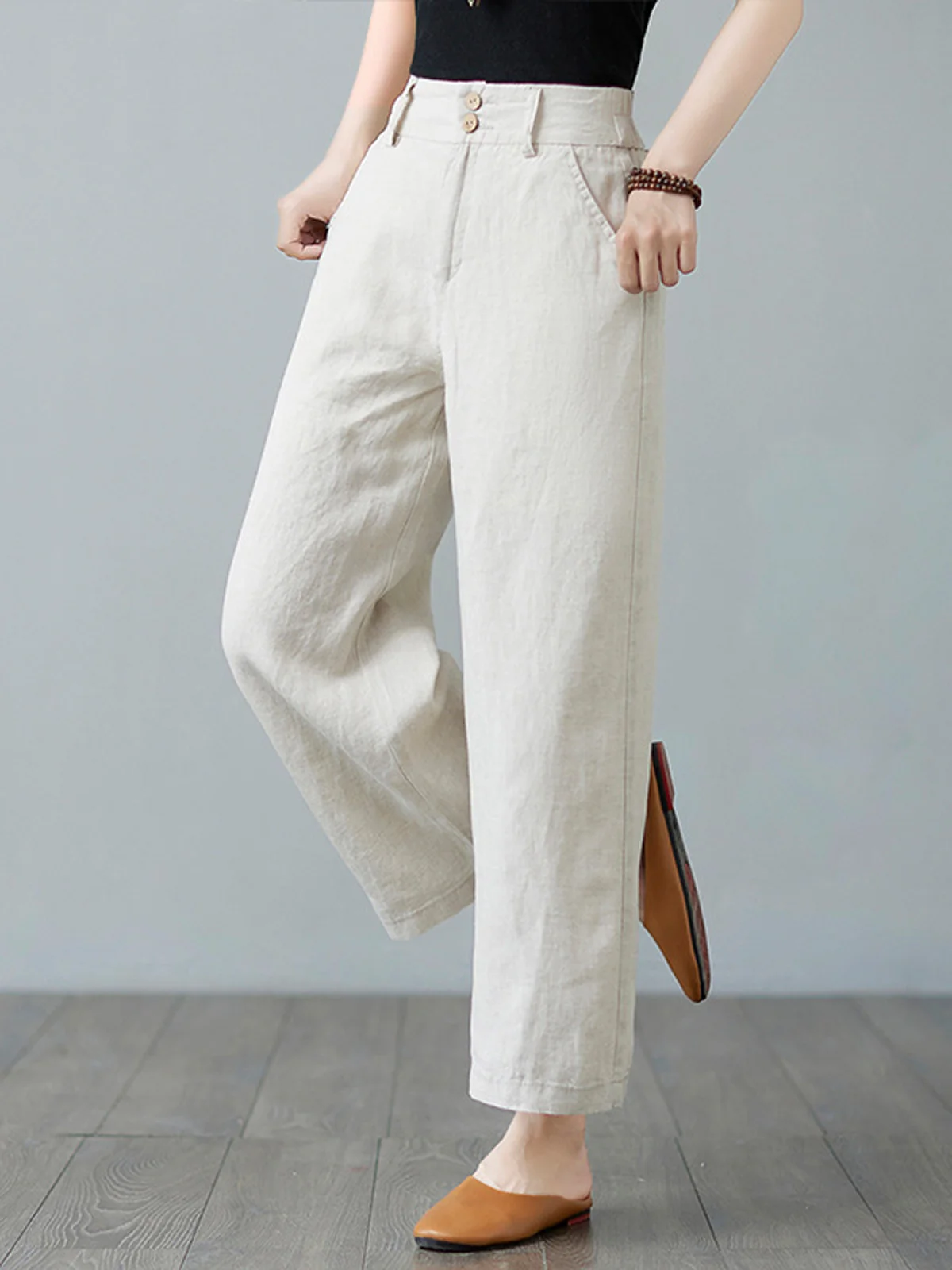 Women's Trousers Daily Going Out Casual Plain Spring/Fall Pants