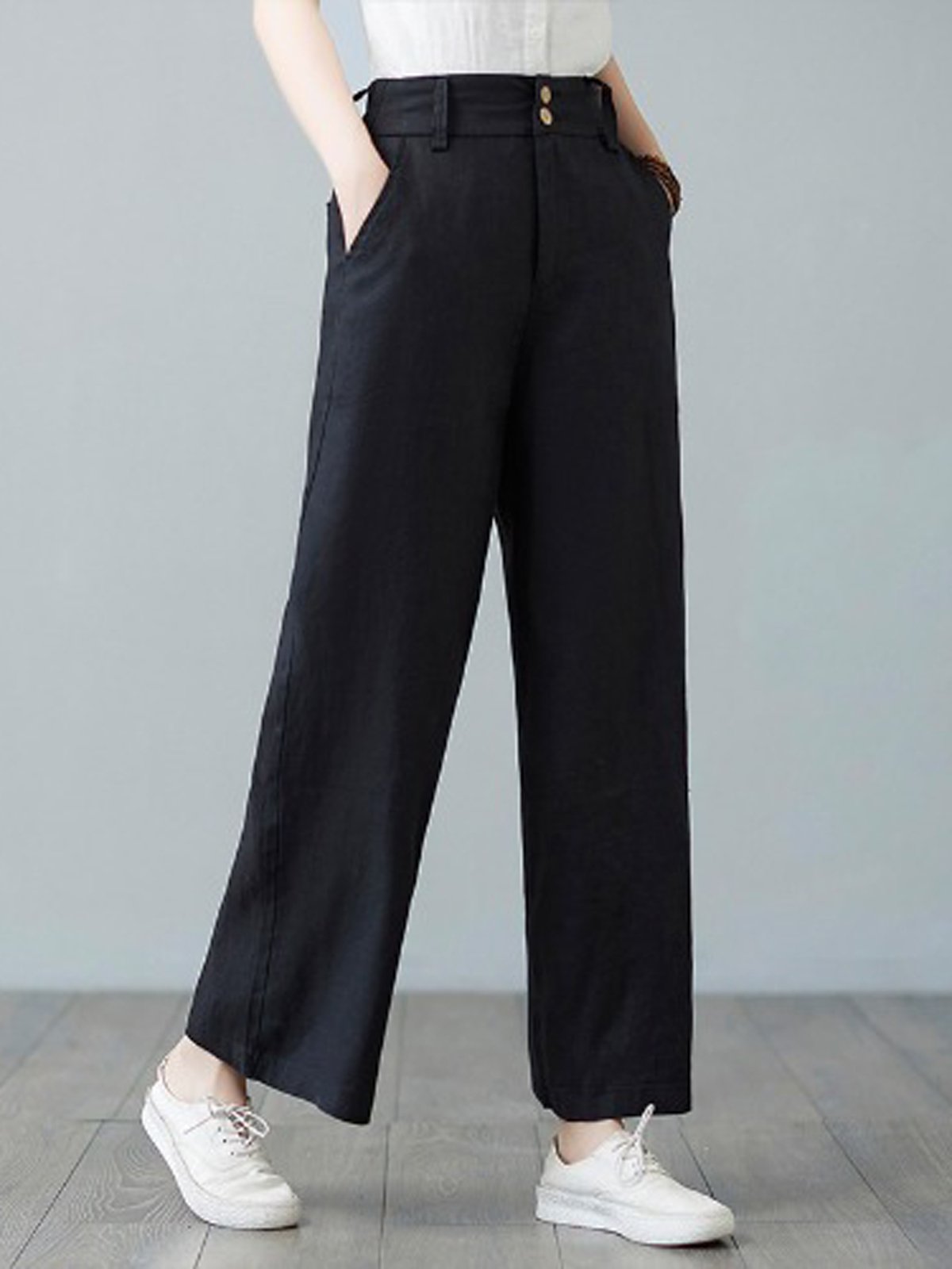 Women's Trousers Daily Going Out Casual Plain Spring/Fall Pants