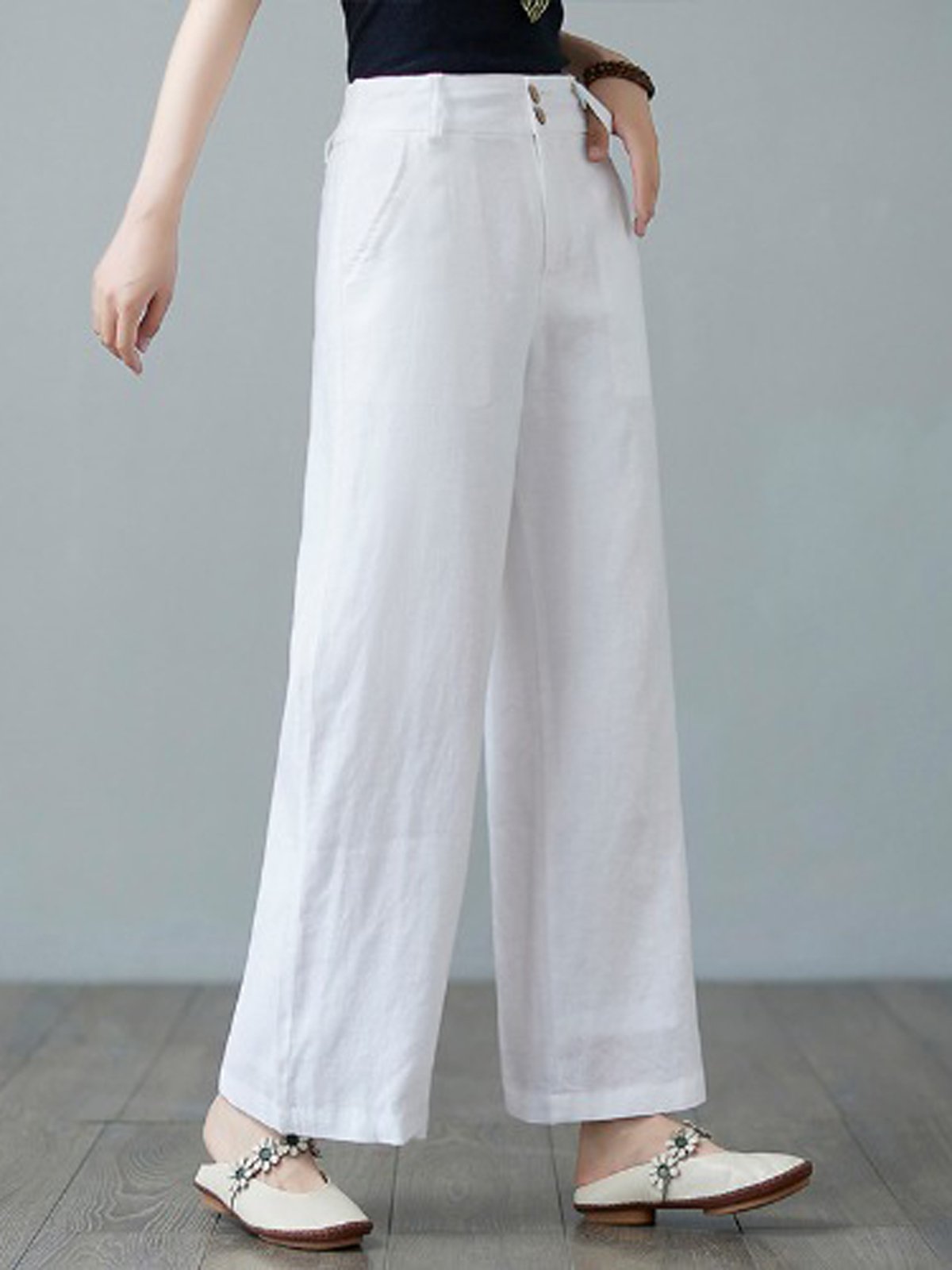 Women's Trousers Daily Going Out Casual Plain Spring/Fall Pants