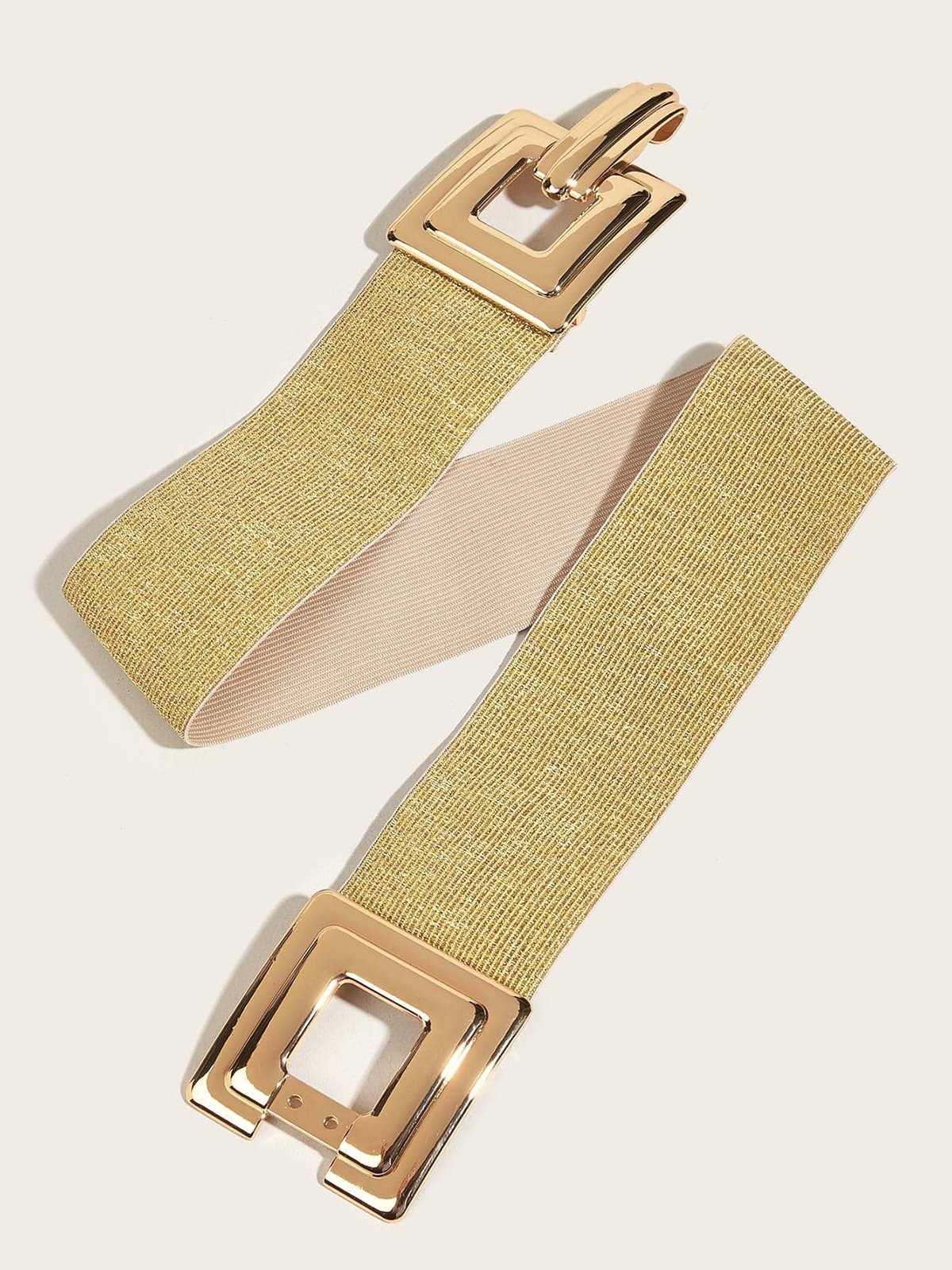 Geometric Hollow Out Metal Buckle Stretch Girdle