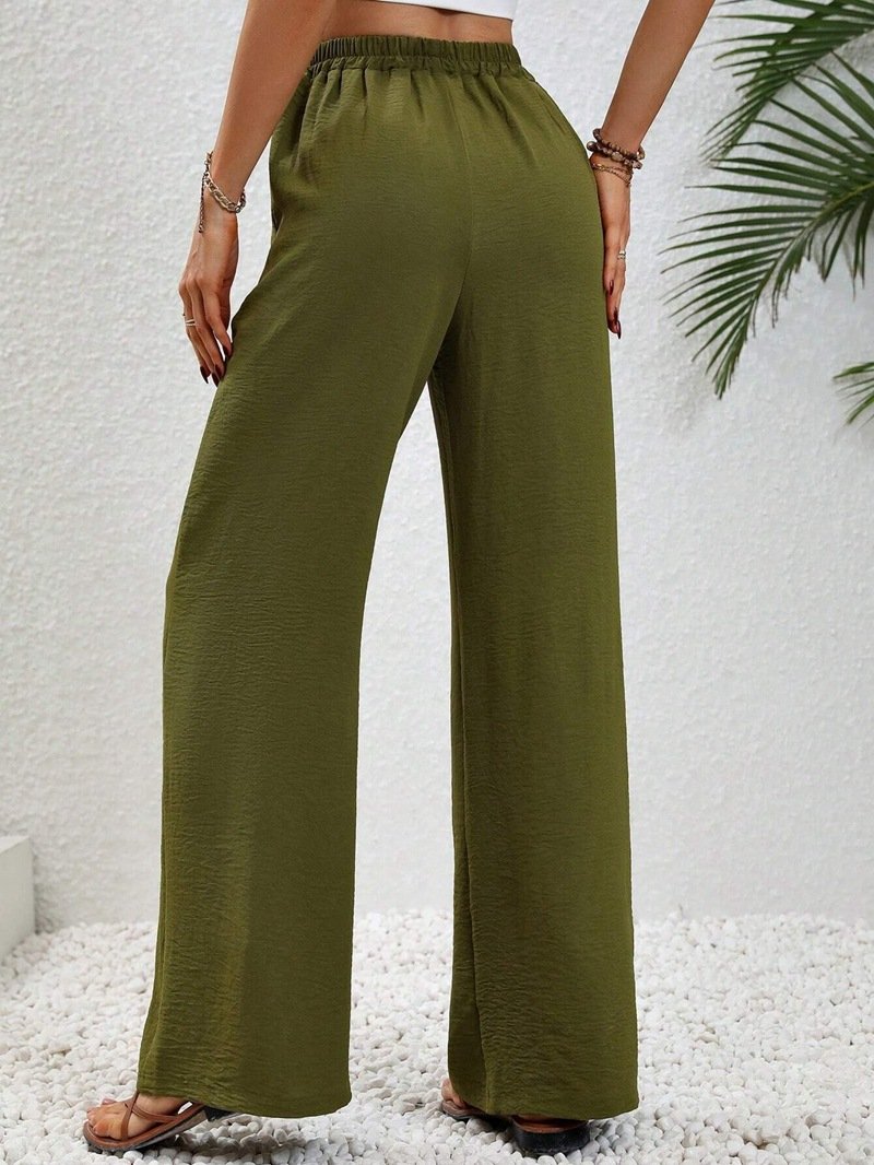 Women's Trousers Daily Going Out Casual Cotton Plain Spring/Fall Pants