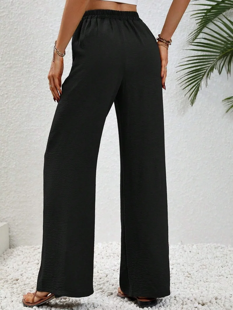 Women's Trousers Daily Going Out Casual Cotton Plain Spring/Fall Pants