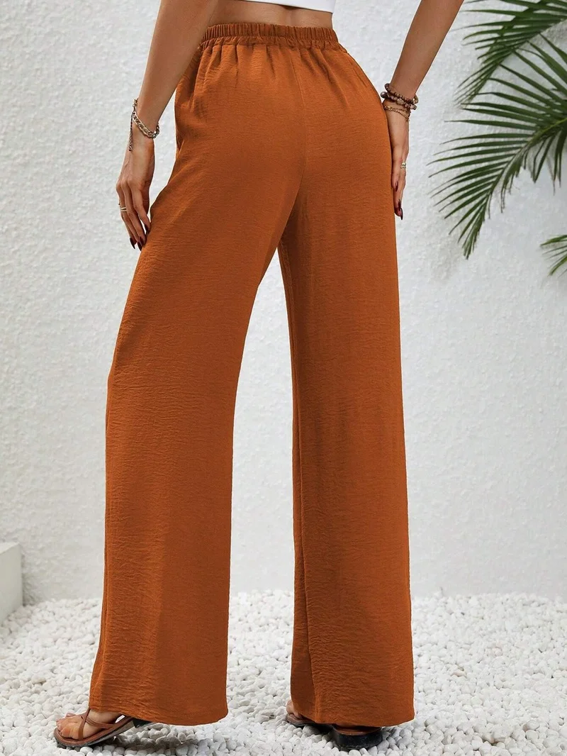 Women's Trousers Daily Going Out Casual Cotton Plain Spring/Fall Pants