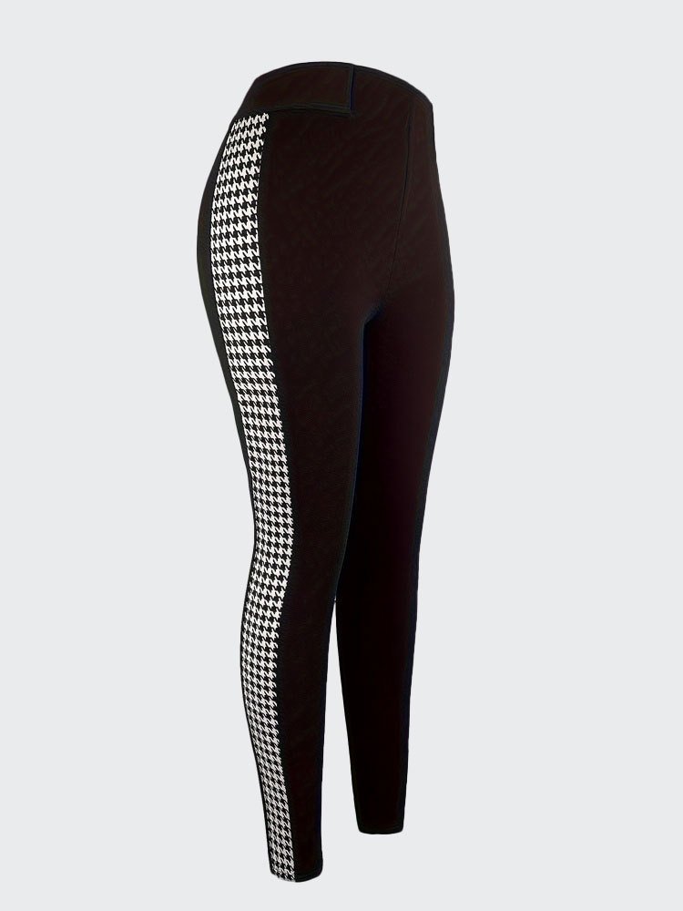 Women's Casual Houndstooth All Season Long Leggings