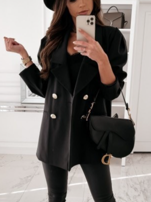 Women's Spring/Fall Outerwear Casual Plain Long Sleeve Regular Blazer