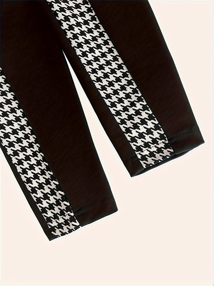 Women's Casual Houndstooth All Season Long Leggings