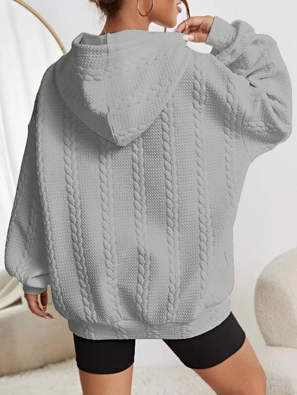 Women's Plain Spring/Fall Long Sleeve Casual Daily Hoodie