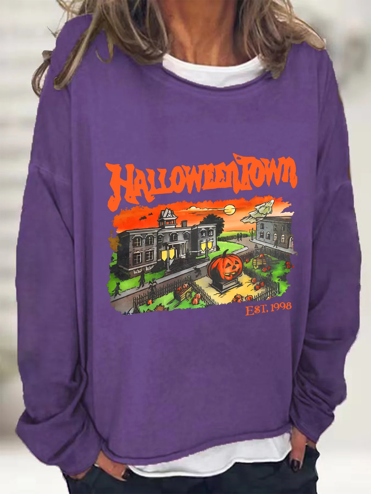 Vintage Halloween Town Est 1998 Casual Sweatshirt