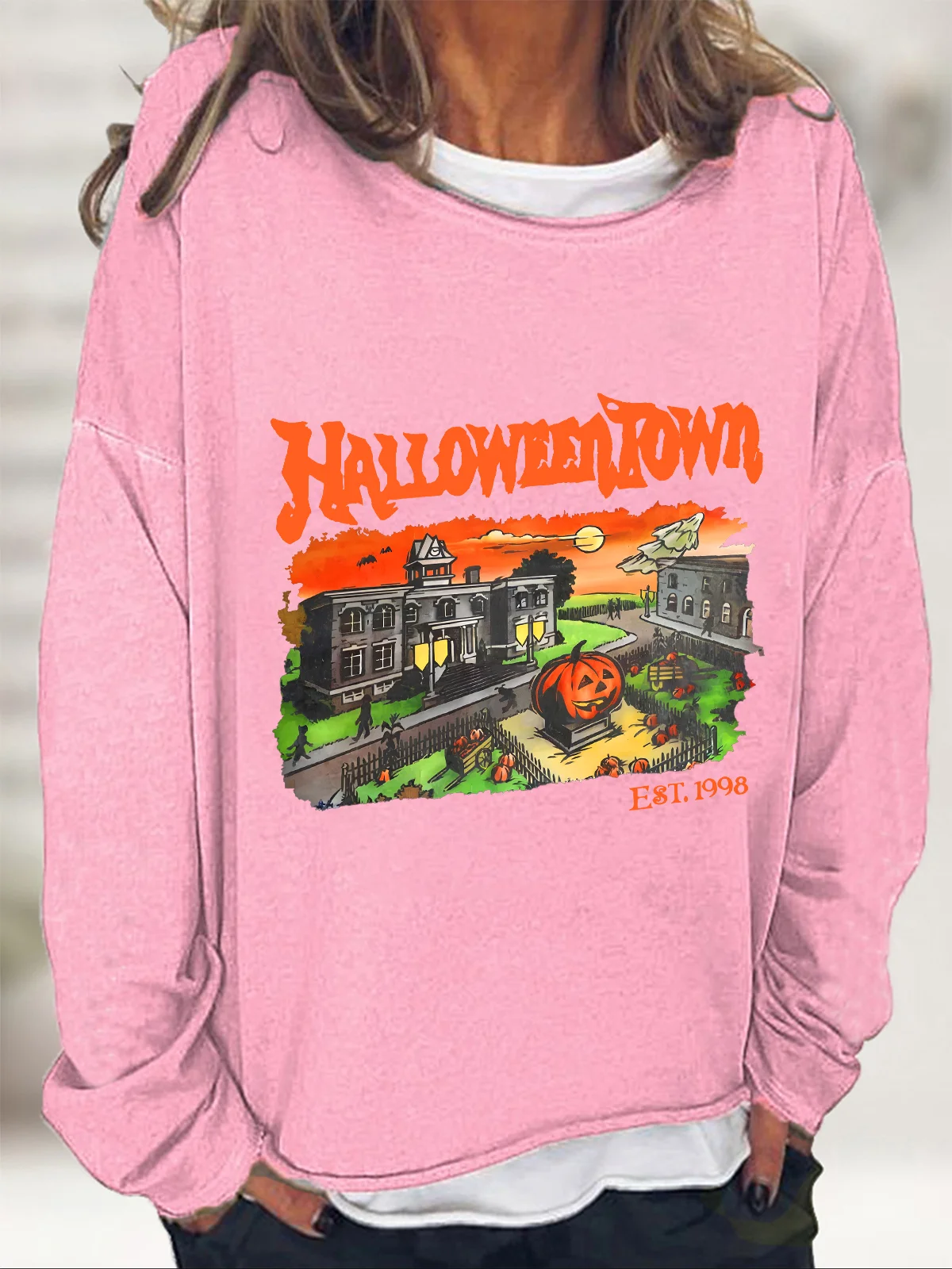 Vintage Halloween Town Est 1998 Casual Sweatshirt