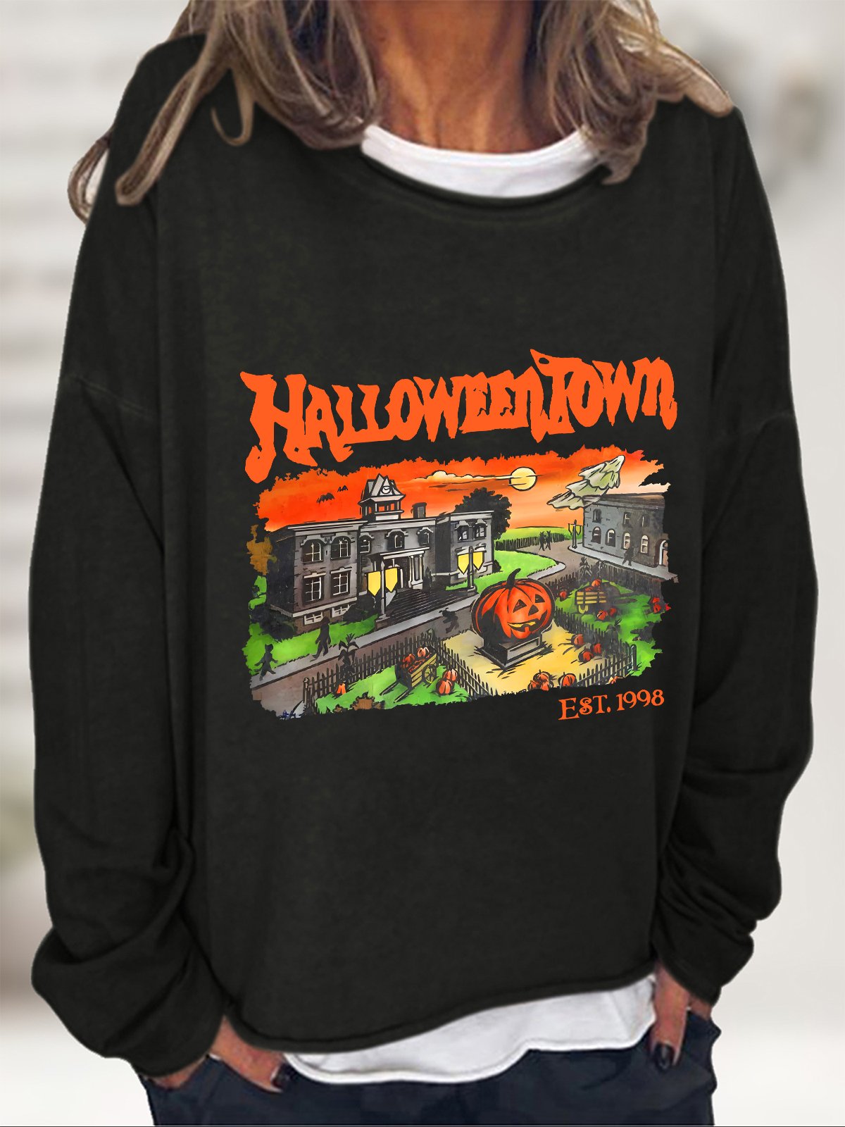 Vintage Halloween Town Est 1998 Casual Sweatshirt