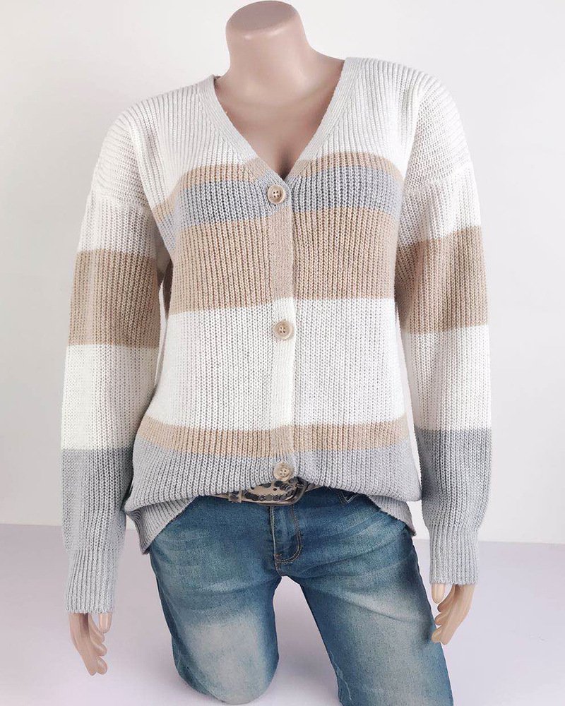 Women's Casual Winter Plain Wool/Knitting Cardigan