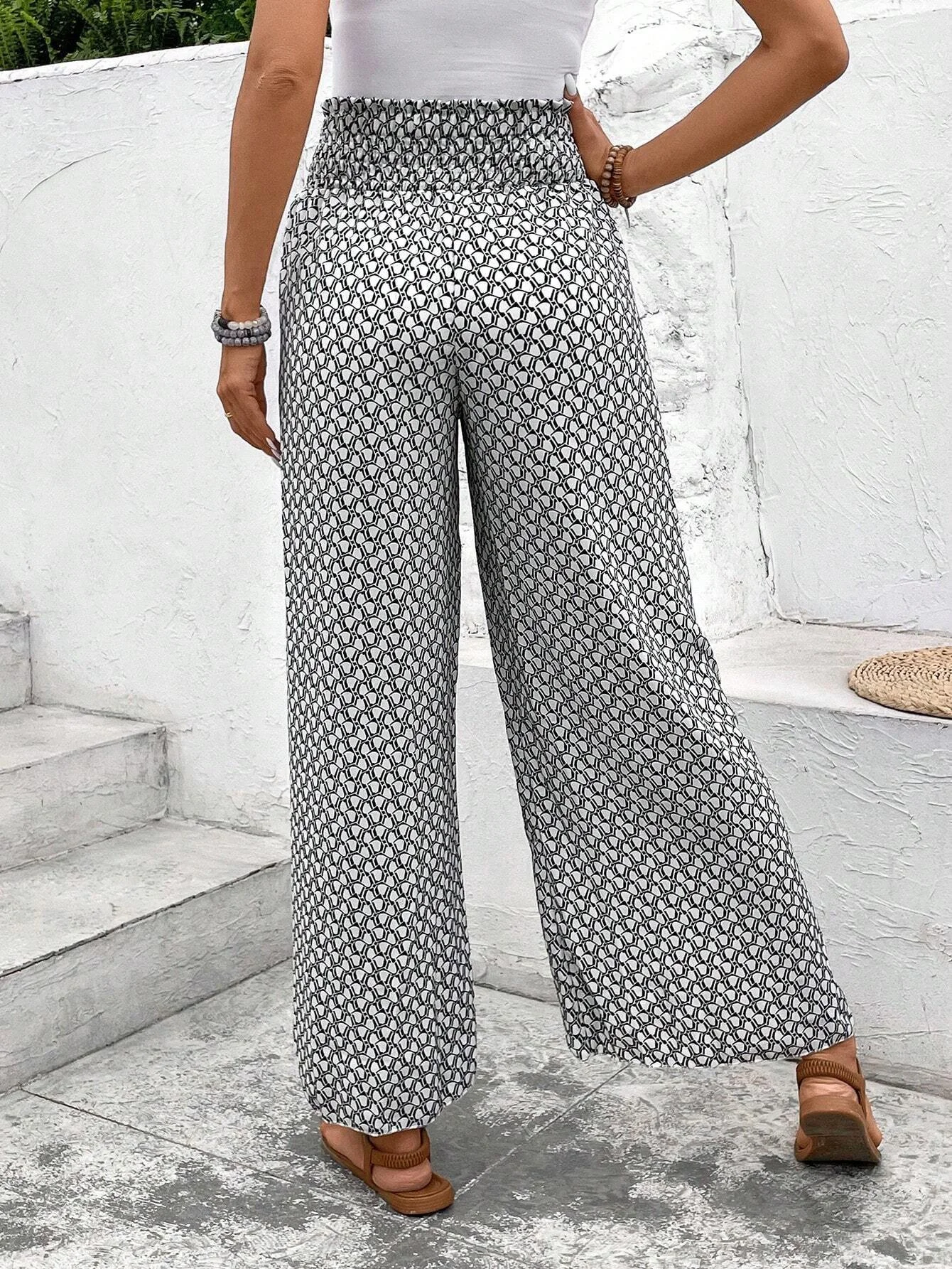 Women's Trousers Daily Going Out Casual Geometric Spring/Fall Pants