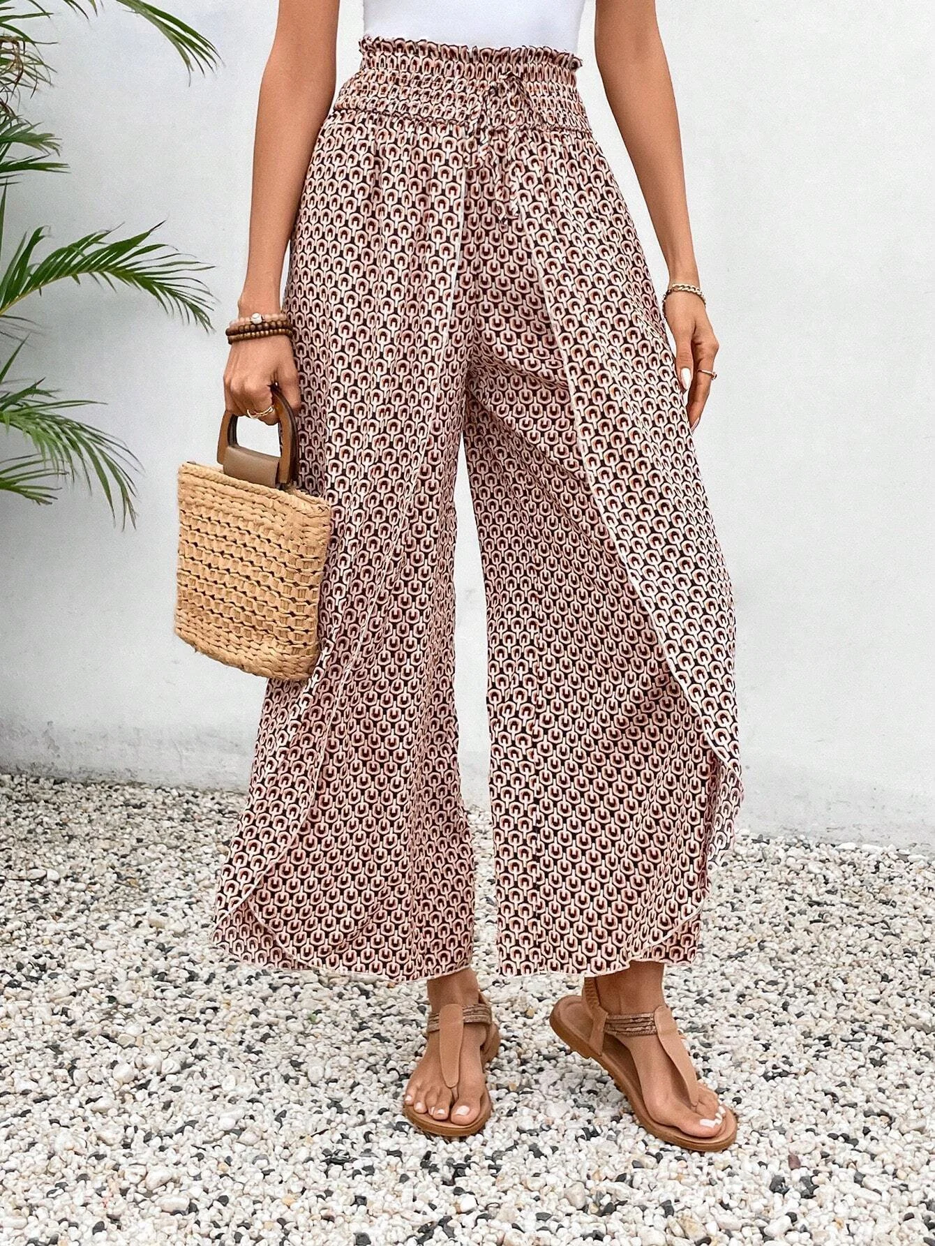 Women's Trousers Daily Going Out Casual Geometric Spring/Fall Pants