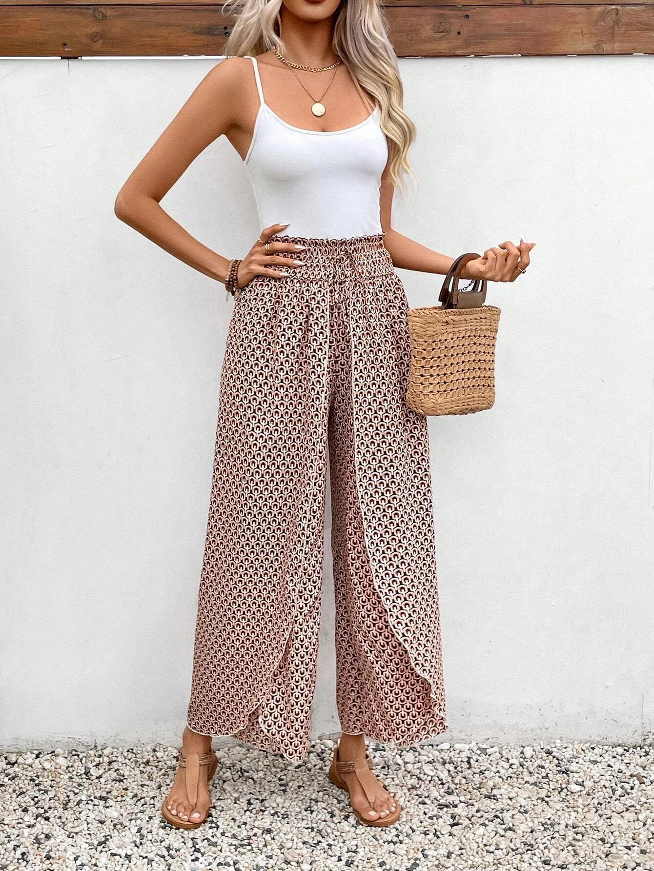 Women's Trousers Daily Going Out Casual Geometric Spring/Fall Pants