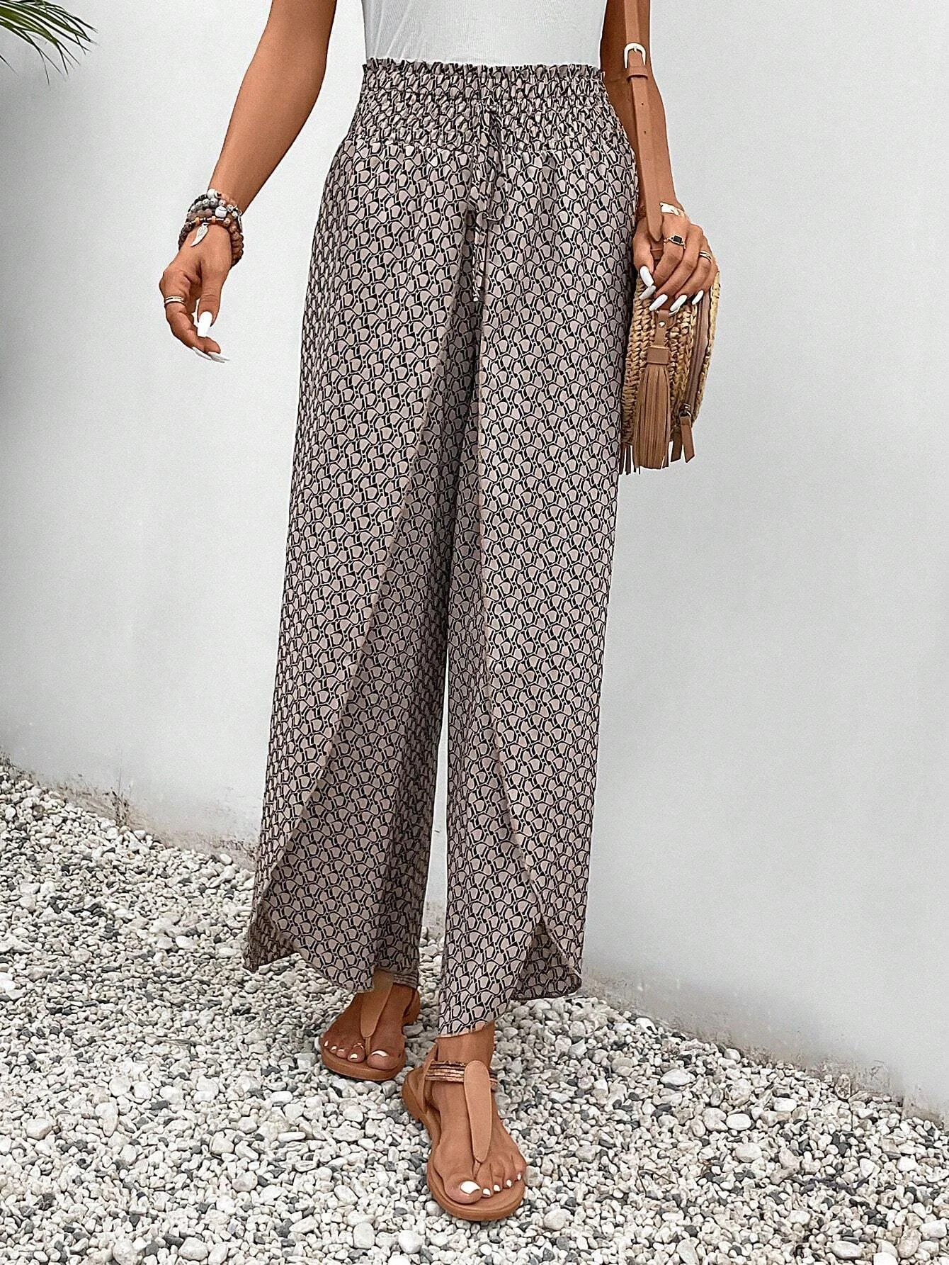 Women's Trousers Daily Going Out Casual Geometric Spring/Fall Pants