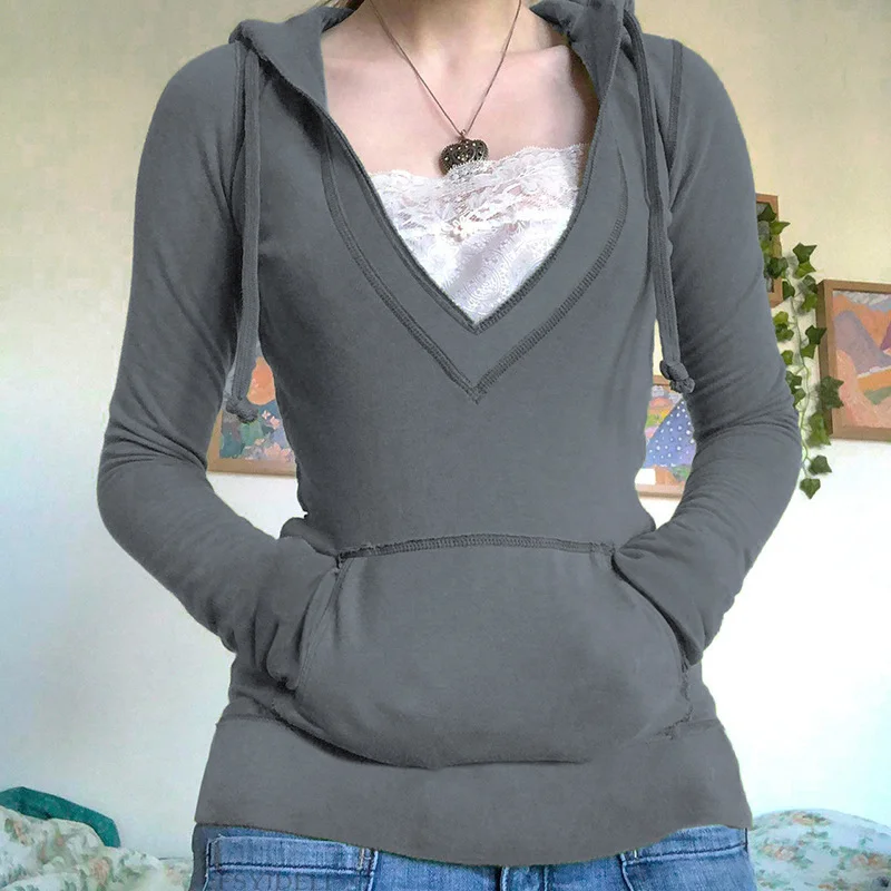 Women's Plain Spring/Fall Long Sleeve Casual Daily Hoodie