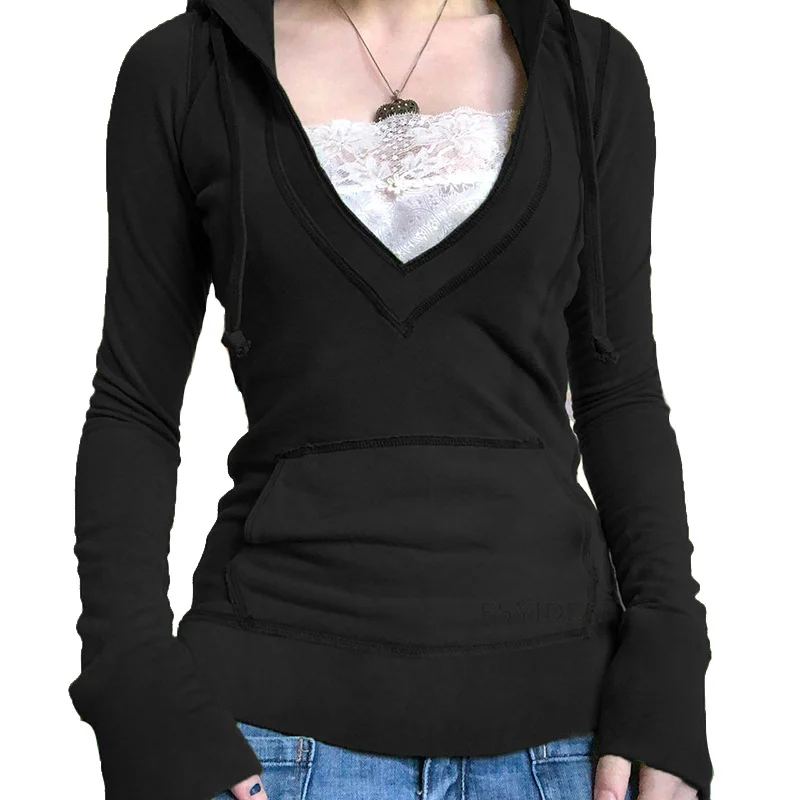 Women's Plain Spring/Fall Long Sleeve Casual Daily Hoodie