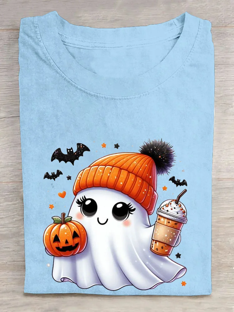 Women's Short Sleeve Tee T-shirt Summer Halloween Cotton Crew Neck Daily Going Out Casual Top