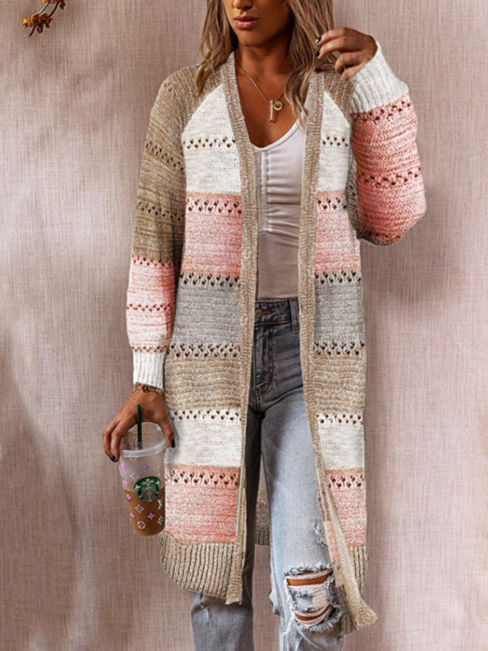 Women's Casual Winter Striped Wool/Knitting Cardigan