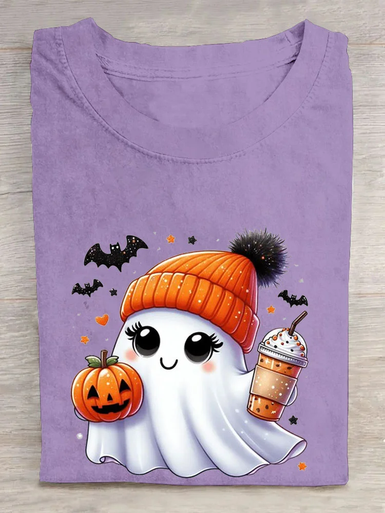 Women's Short Sleeve Tee T-shirt Summer Halloween Cotton Crew Neck Daily Going Out Casual Top