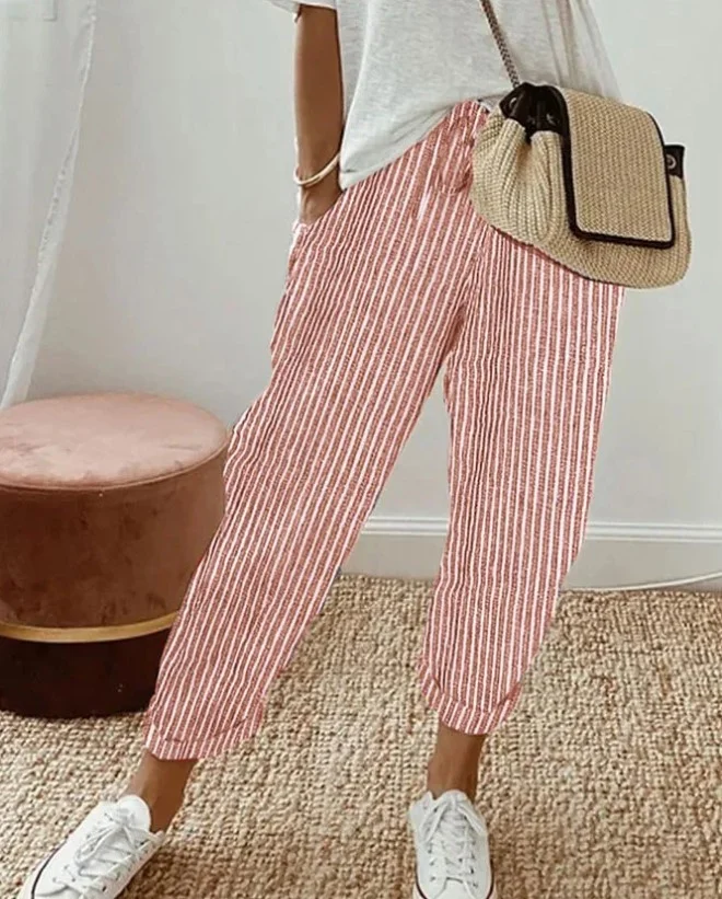 Women's Plain Long Pant Casual Spring/Fall Trousers