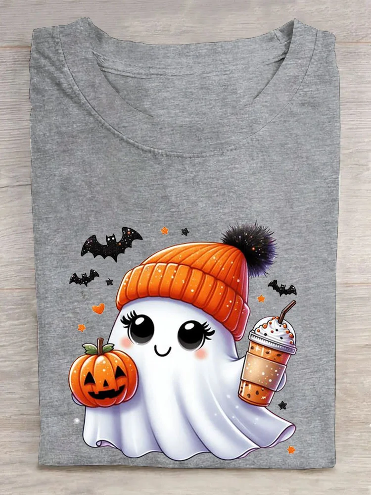 Women's Short Sleeve Tee T-shirt Summer Halloween Cotton Crew Neck Daily Going Out Casual Top