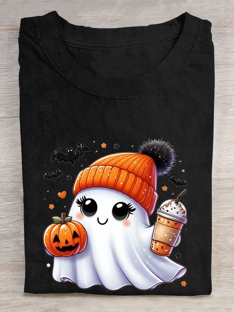 Women's Short Sleeve Tee T-shirt Summer Halloween Cotton Crew Neck Daily Going Out Casual Top