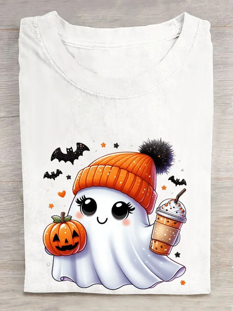 Women's Short Sleeve Tee T-shirt Summer Halloween Cotton Crew Neck Daily Going Out Casual Top