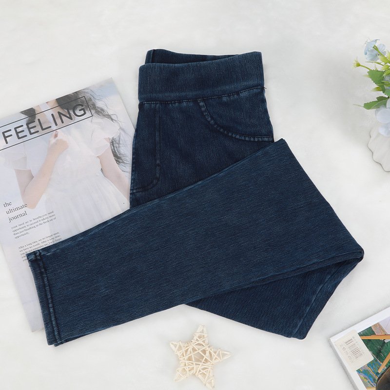 Women's Casual Plain Denim All Season Long Leggings