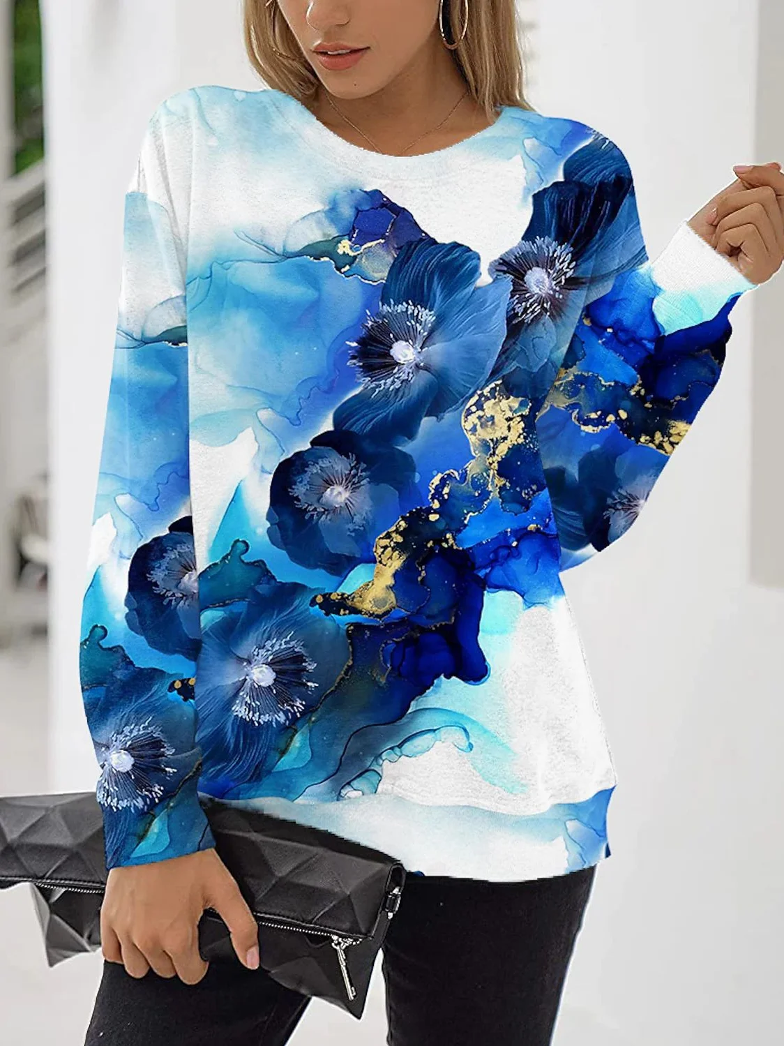 Women's Hoodie Abstract Zipper Casual Spring/Fall Long Sleeve Sweatshirt