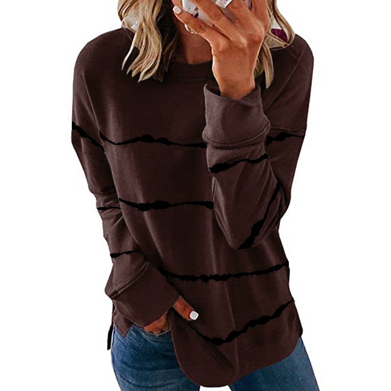 Women's Hoodie Striped Casual Spring/Fall Long Sleeve Sweatshirt