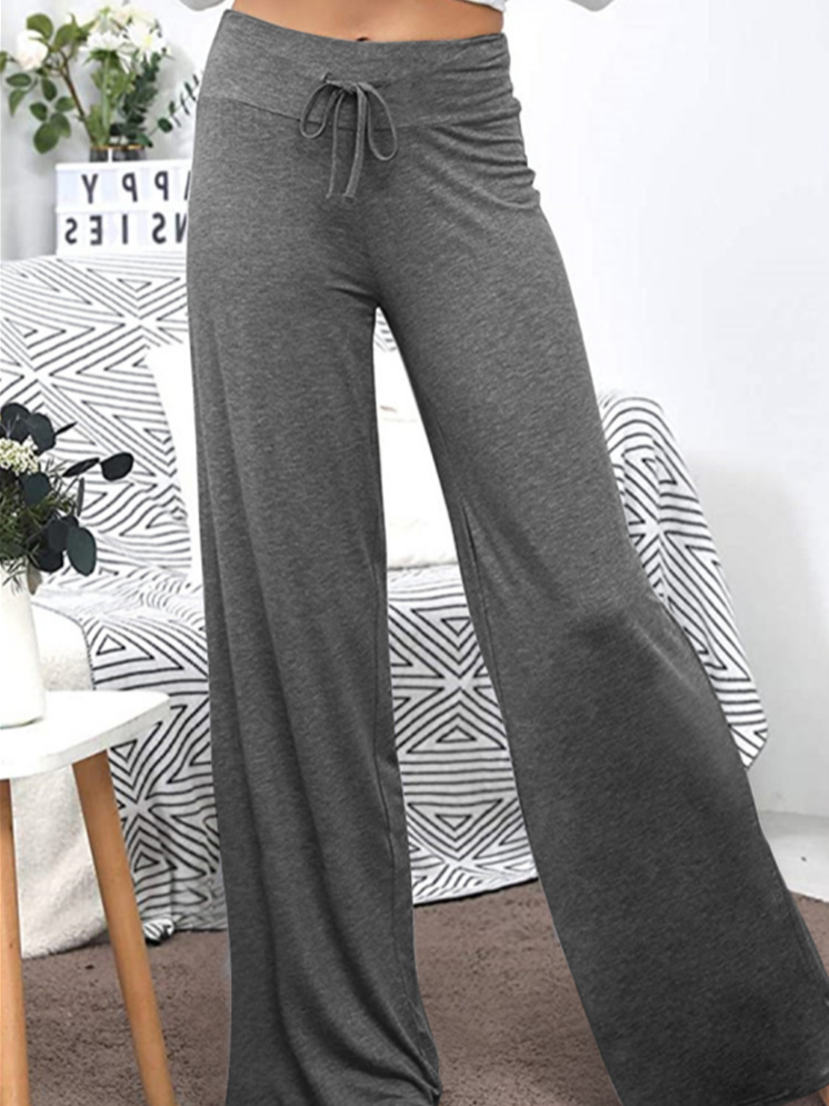 Women's Trousers Wide Leg Pants Daily Going Out Casual Jersey Plain Spring/Fall Pants