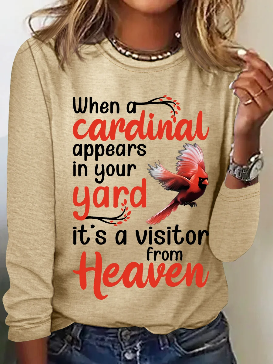 Women's Long Sleeve Blouse Spring/Fall Animal Crew Neck Daily Going Out Casual Top