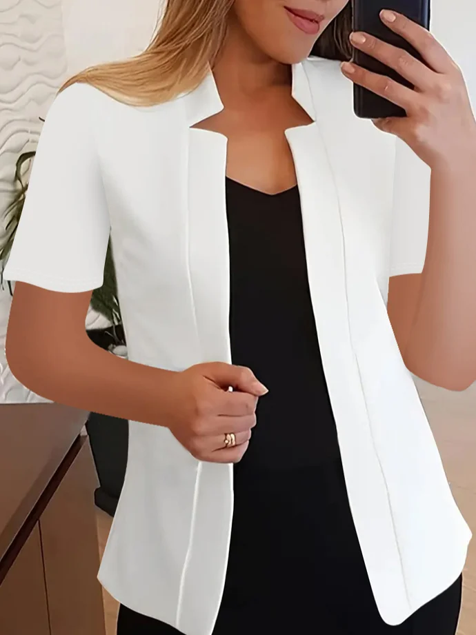 Women's Summer Outerwear Urban Plain Shawl Blazer