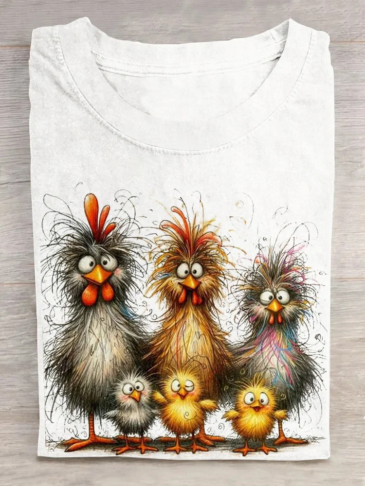 Women's Short Sleeve Tee T-shirt Summer Turkey Crew Neck Casual Top