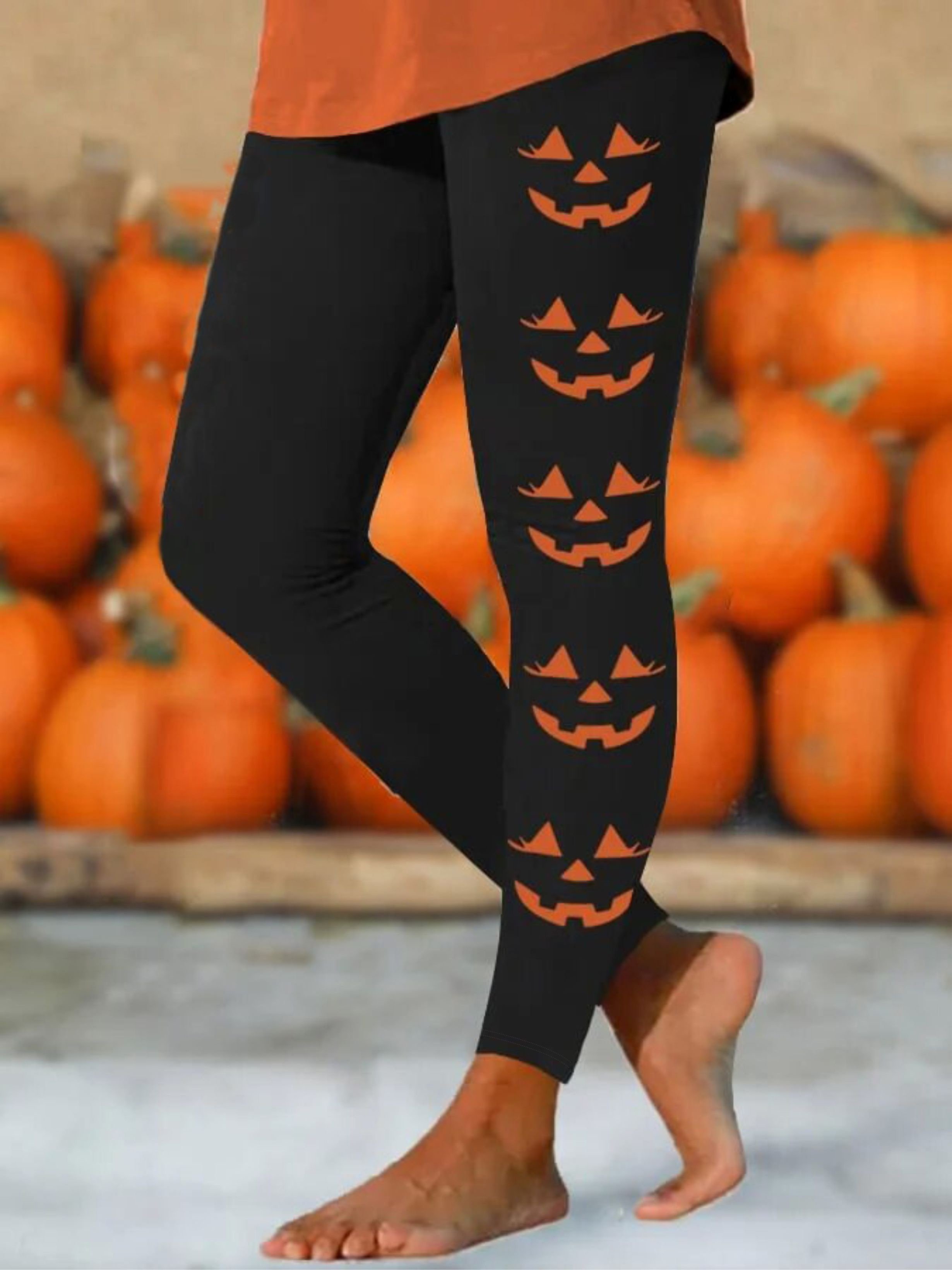 Women's Casual Halloween Jersey All Season Long Leggings