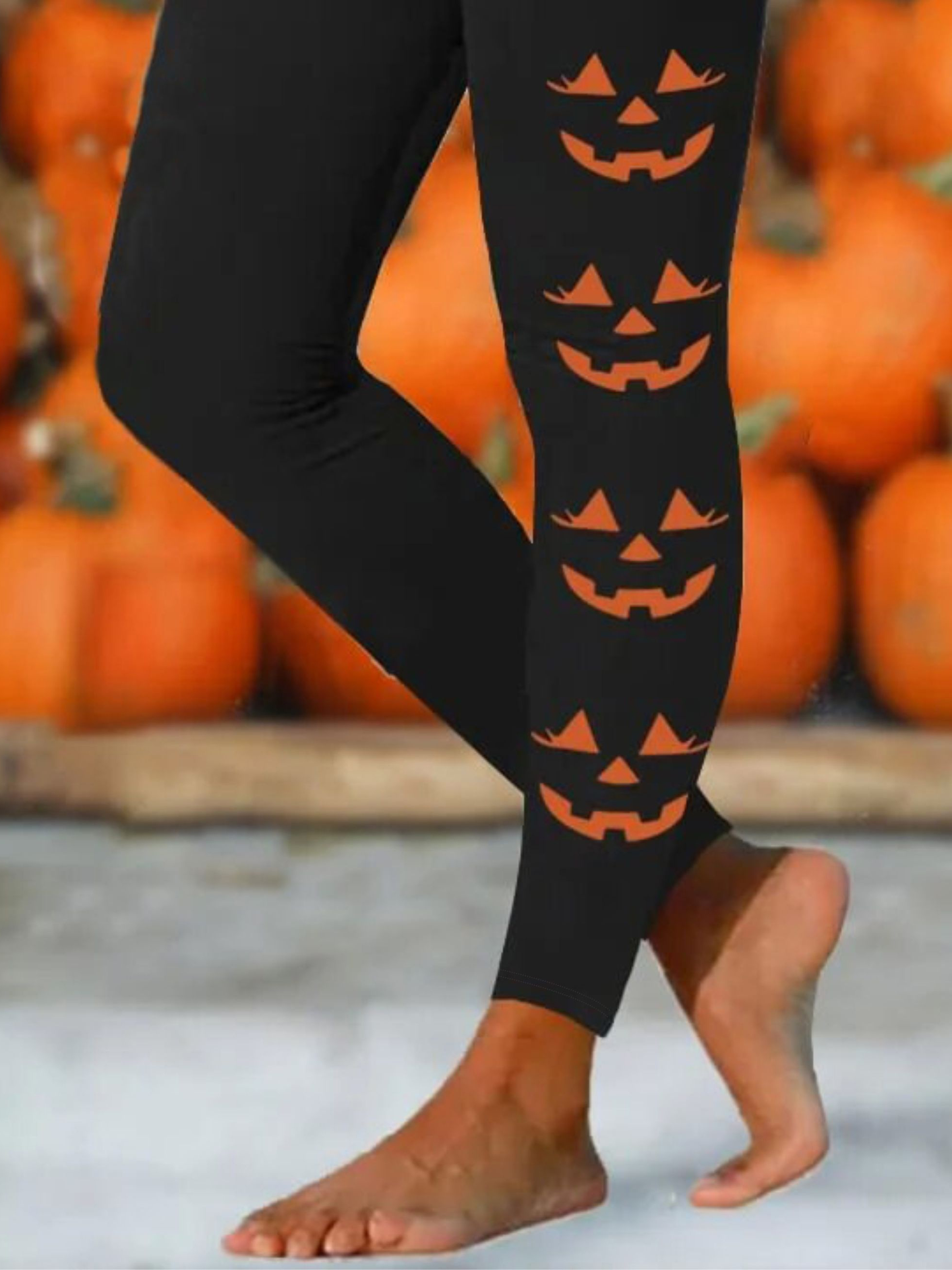 Women's Casual Halloween Jersey All Season Long Leggings