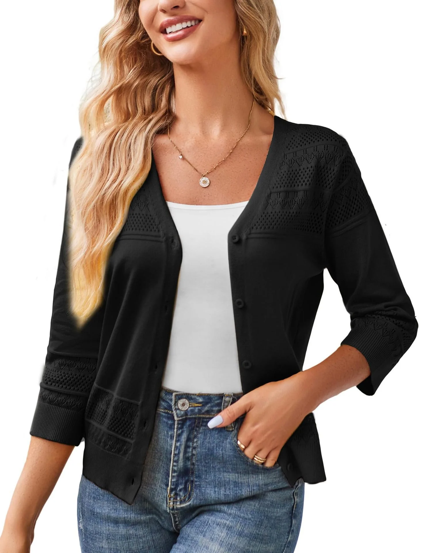 Women's Casual Spring/Fall Plain Cardigan