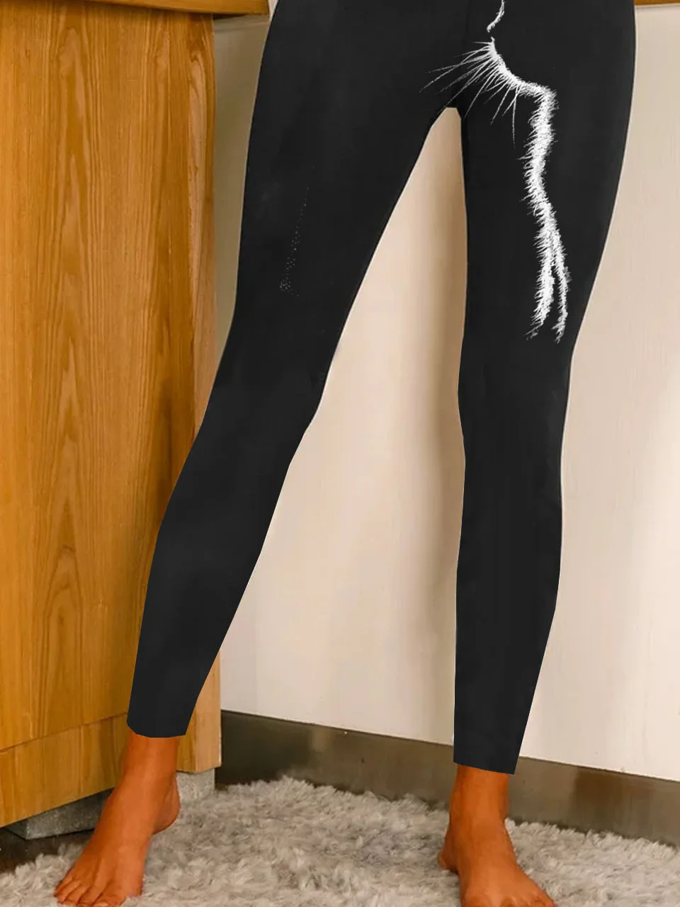 Women's Casual Cat Jersey All Season Long Leggings