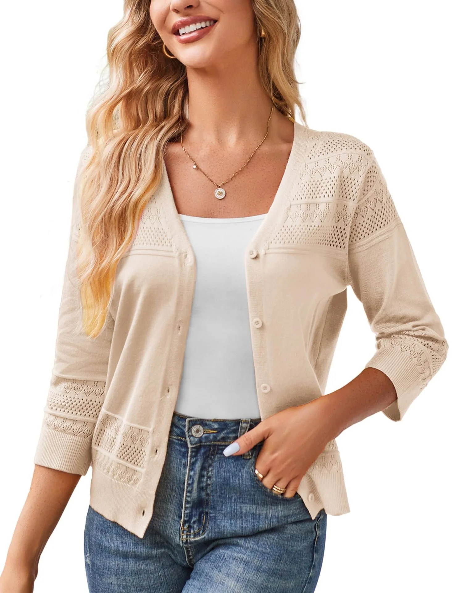 Women's Casual Spring/Fall Plain Cardigan