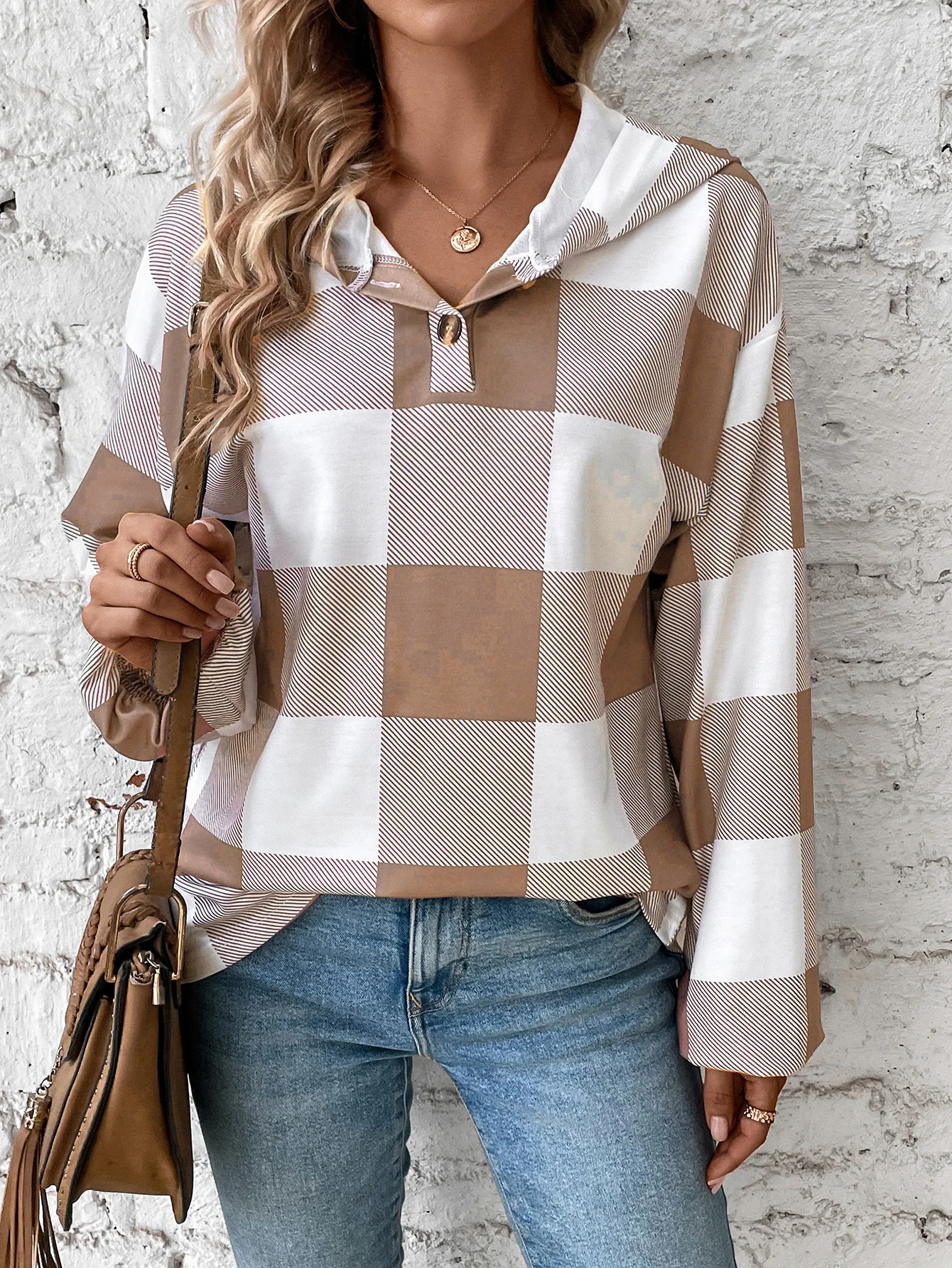 Women's Geometric Spring/Fall Long Sleeve Casual Daily Hoodie