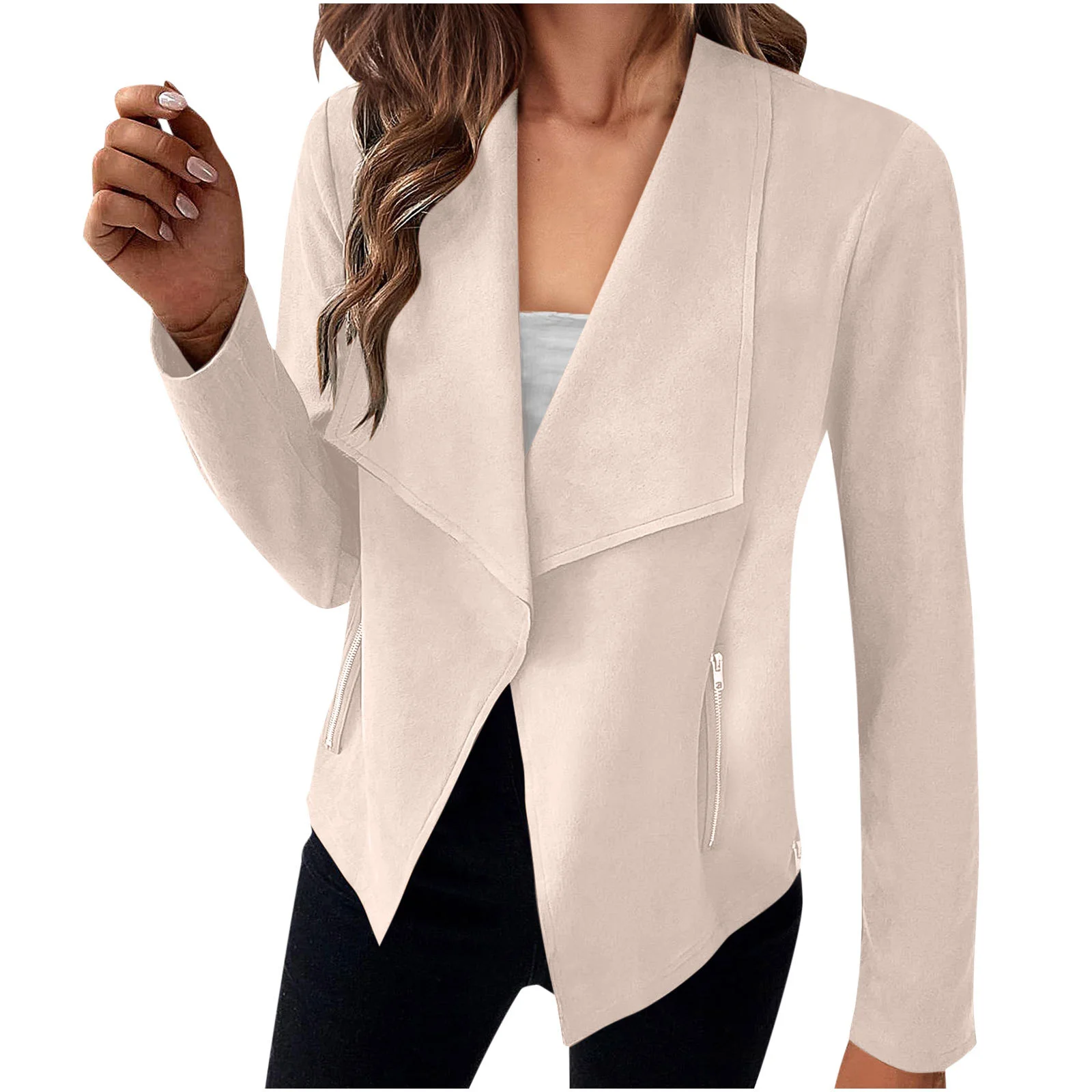 Women's Autumn Outerwear Casual Plain Long Sleeve Jacket