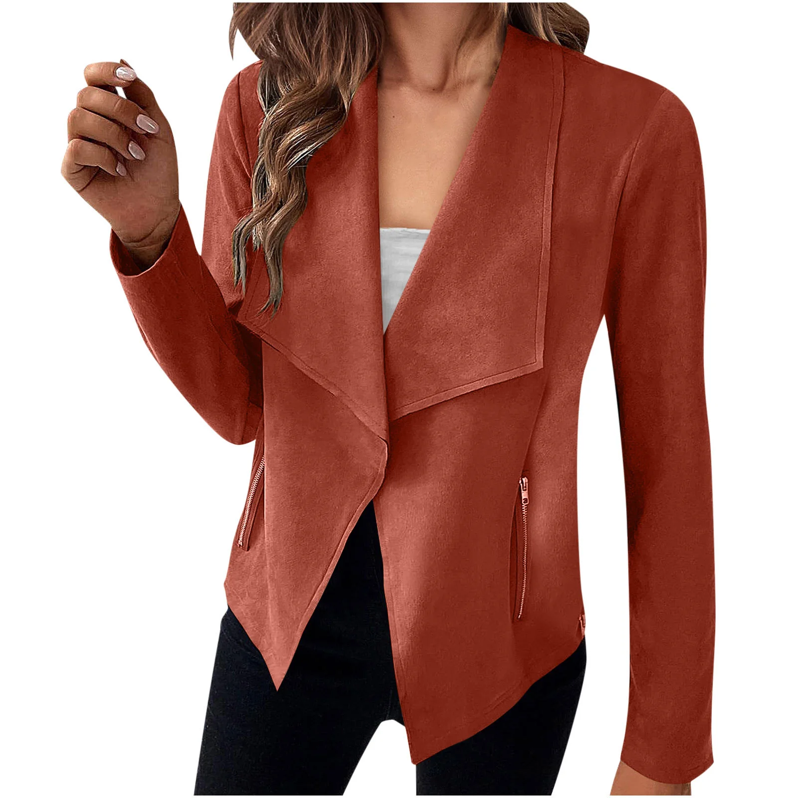 Women's Autumn Outerwear Casual Plain Long Sleeve Jacket