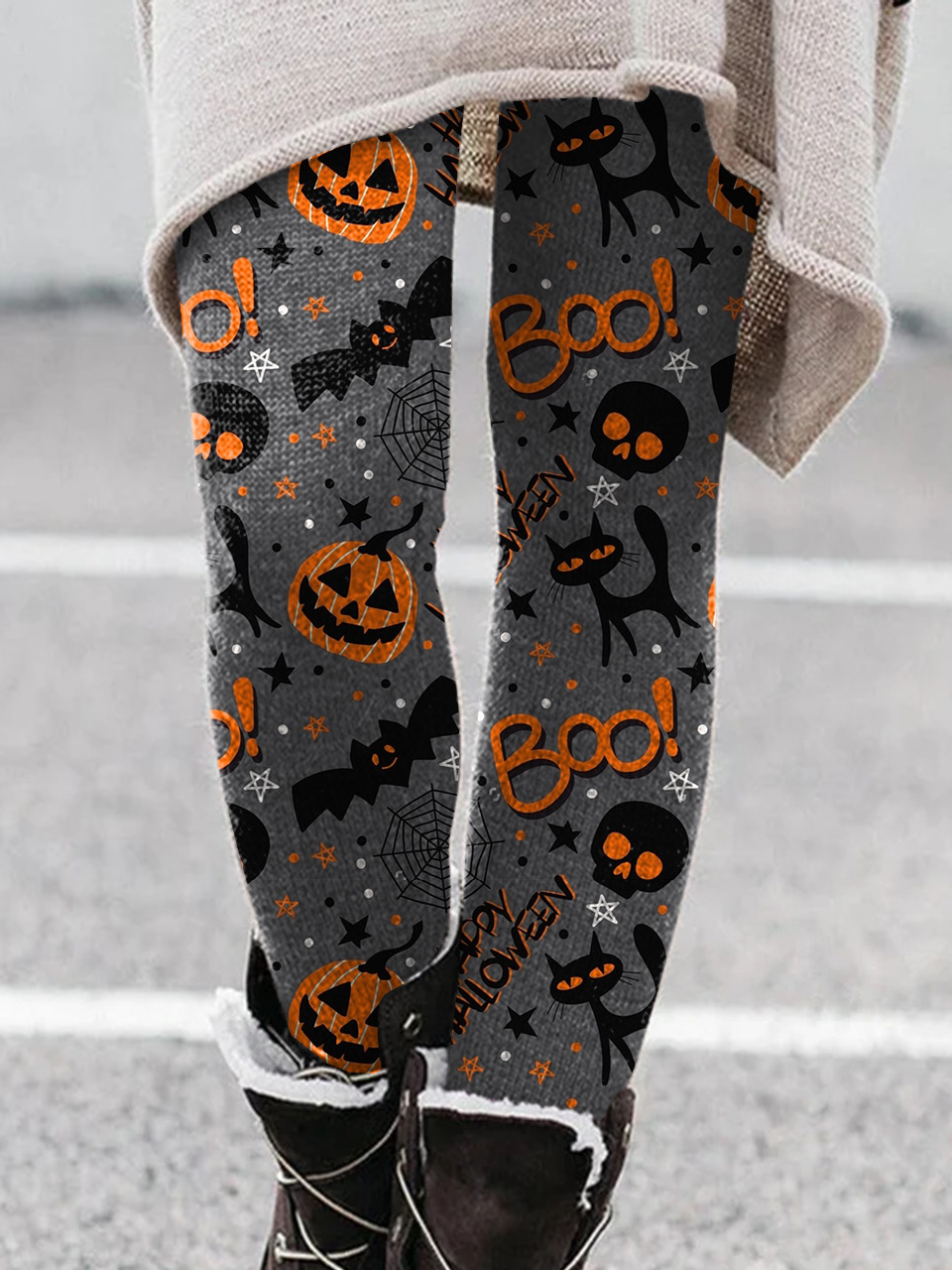 Women's Casual Halloween Jersey All Season Long Leggings